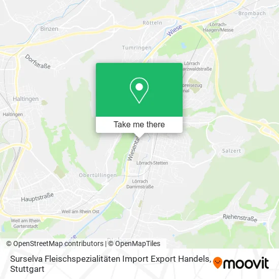 Карта Surselva Fleischspezialitäten Import Export Handels