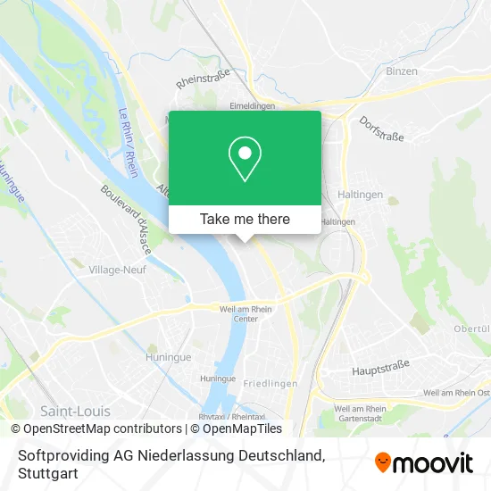 Карта Softproviding AG Niederlassung Deutschland