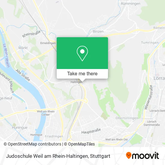 Карта Judoschule Weil am Rhein-Haltingen