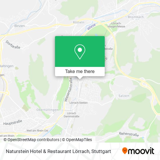 Naturstein Hotel & Restaurant Lörrach map