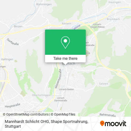 Карта Mannhardt Schlicht OHG, Shape Sportnahrung