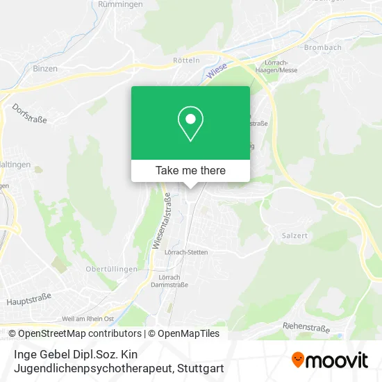 Карта Inge Gebel Dipl.Soz. Kin Jugendlichenpsychotherapeut