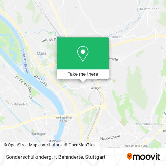 Карта Sonderschulkinderg. f. Behinderte