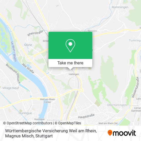 Карта Württembergische Versicherung Weil am Rhein, Magnus Misch