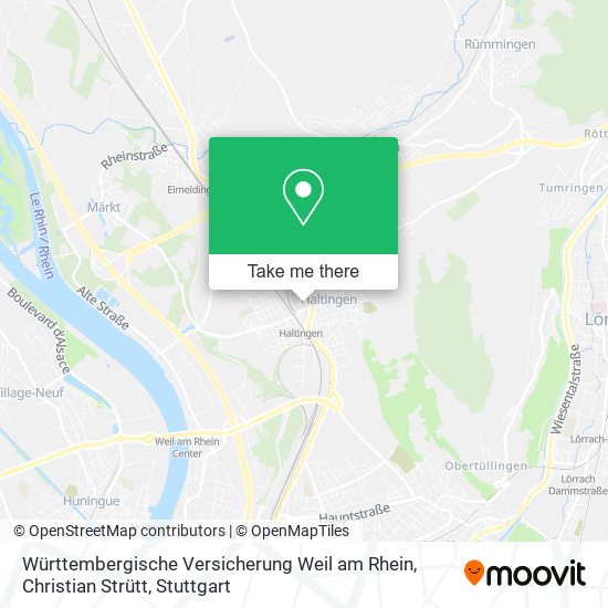 Württembergische Versicherung Weil am Rhein, Christian Strütt map