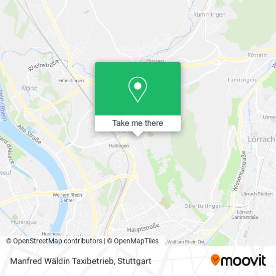 Manfred Wäldin Taxibetrieb map
