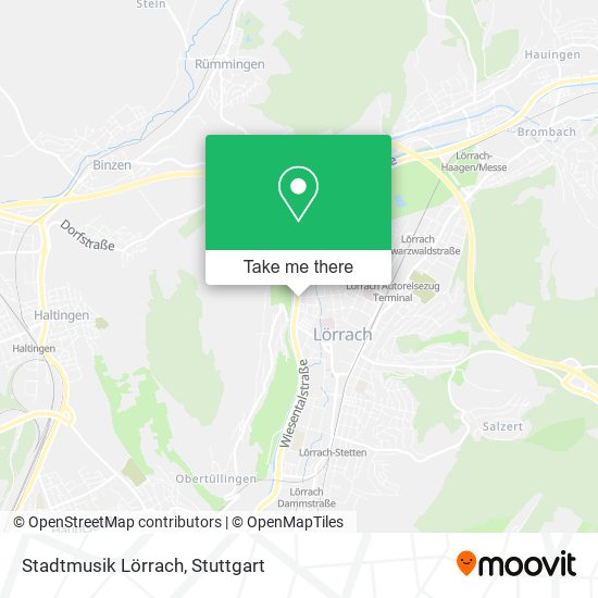 Stadtmusik Lörrach map
