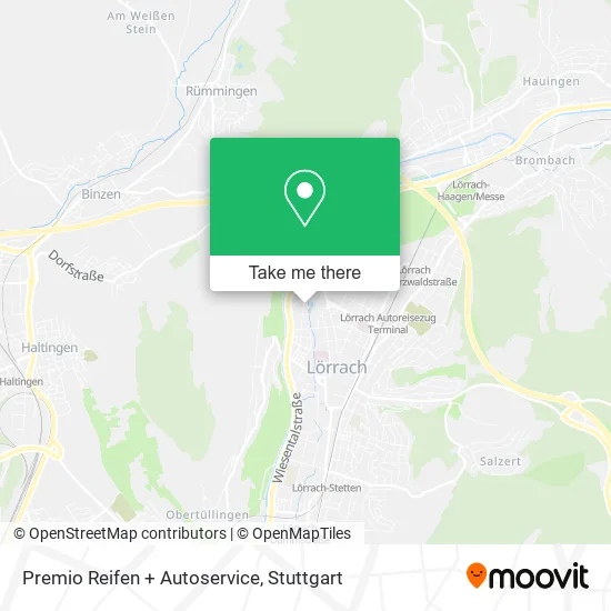 Карта Premio Reifen + Autoservice