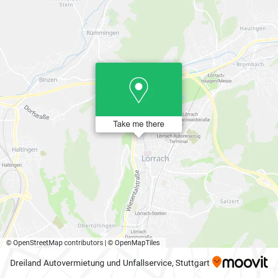 Карта Dreiland Autovermietung und Unfallservice