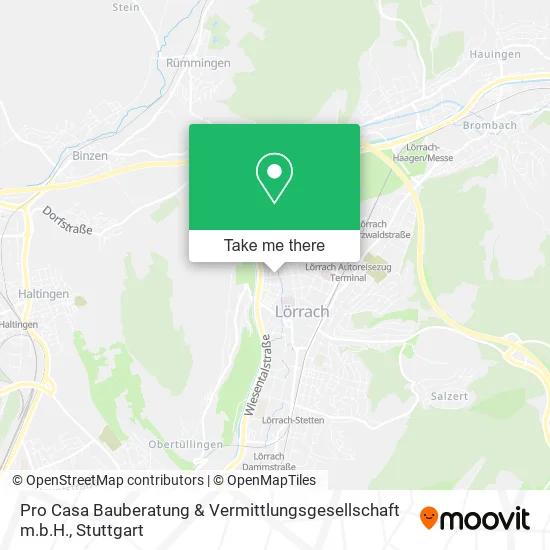 Карта Pro Casa Bauberatung & Vermittlungsgesellschaft m.b.H.