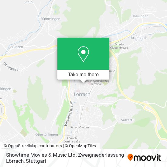 Showtime Movies & Music Ltd. Zweigniederlassung Lörrach map