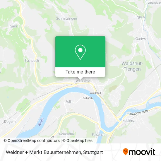 Карта Weidner + Merkt Bauunternehmen