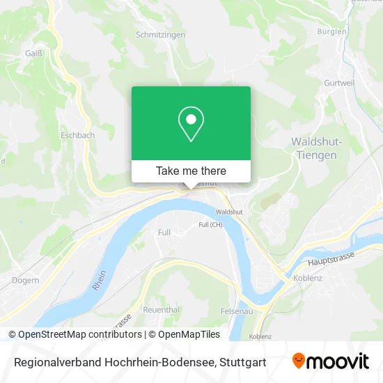 Карта Regionalverband Hochrhein-Bodensee