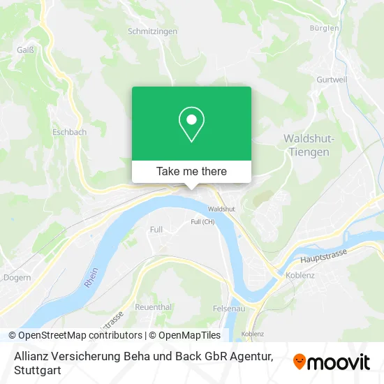 Карта Allianz Versicherung Beha und Back GbR Agentur