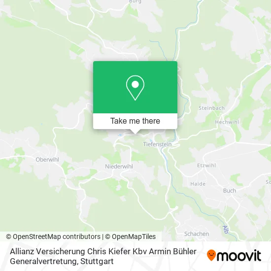 Карта Allianz Versicherung Chris Kiefer Kbv Armin Bühler Generalvertretung