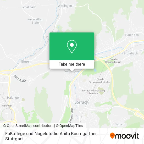 Карта Fußpflege und Nagelstudio Anita Baumgartner