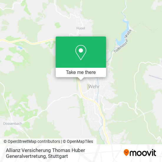 Карта Allianz Versicherung Thomas Huber Generalvertretung