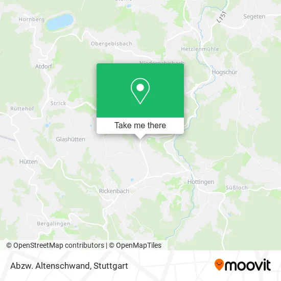 Карта Abzw. Altenschwand