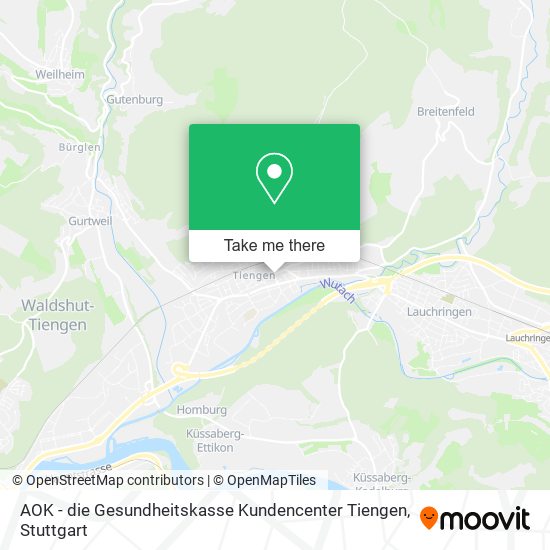 AOK - die Gesundheitskasse Kundencenter Tiengen map