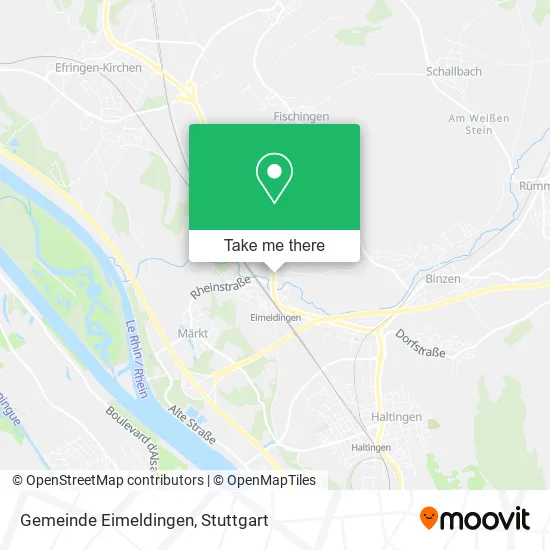 Карта Gemeinde Eimeldingen