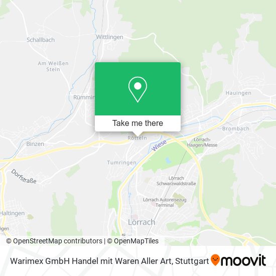 Карта Warimex GmbH Handel mit Waren Aller Art