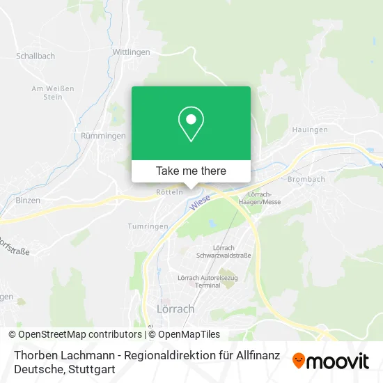 Карта Thorben Lachmann - Regionaldirektion für Allfinanz Deutsche