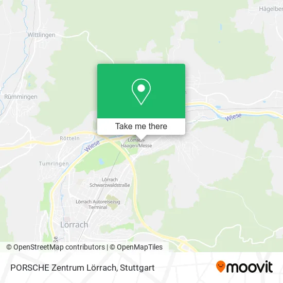 Карта PORSCHE Zentrum Lörrach