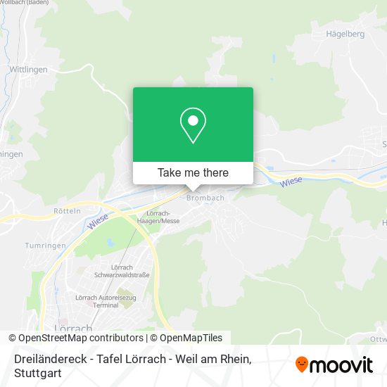 Dreiländereck - Tafel Lörrach - Weil am Rhein map