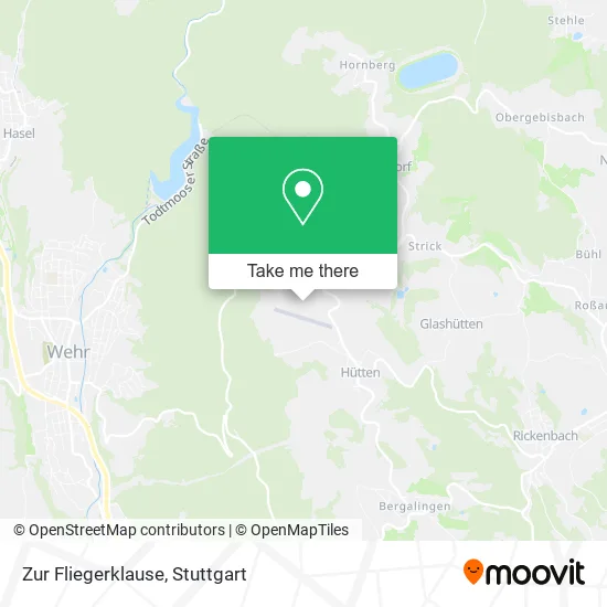 Карта Zur Fliegerklause