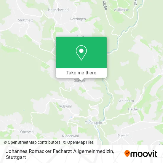 Карта Johannes Romacker Facharzt Allgemeinmedizin