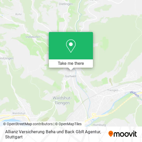 Карта Allianz Versicherung Beha und Back GbR Agentur