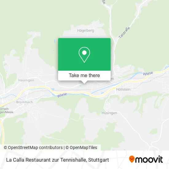 Карта La Calla Restaurant zur Tennishalle