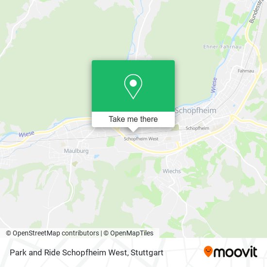 Park and Ride Schopfheim West map