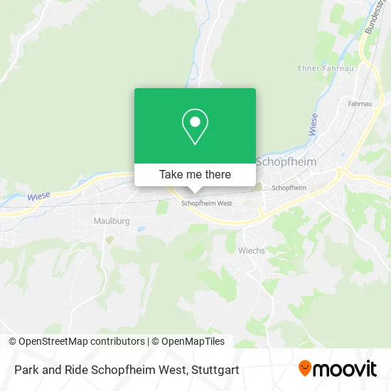 Карта Park and Ride Schopfheim West