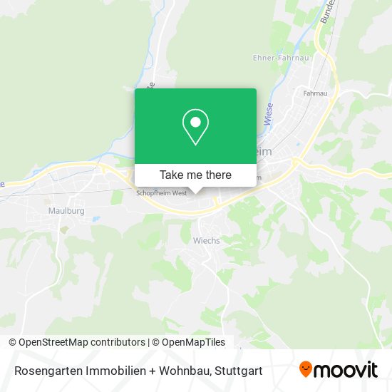 Rosengarten Immobilien + Wohnbau map