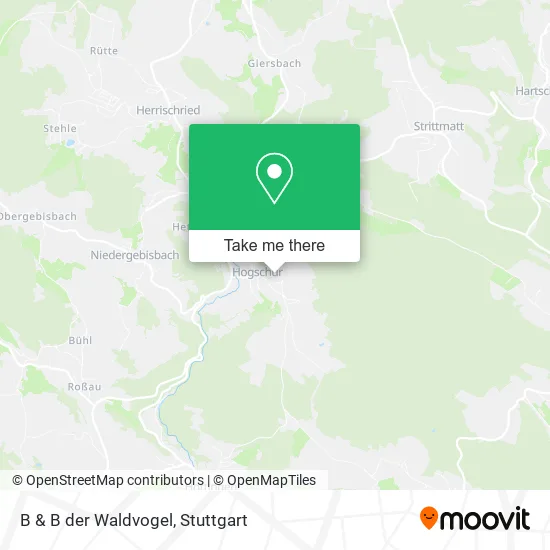 Карта B & B der Waldvogel