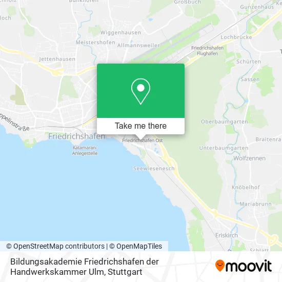 Bildungsakademie Friedrichshafen der Handwerkskammer Ulm map