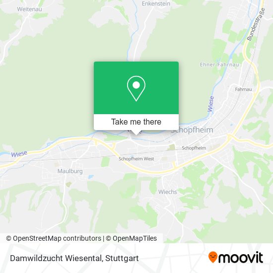 Damwildzucht Wiesental map