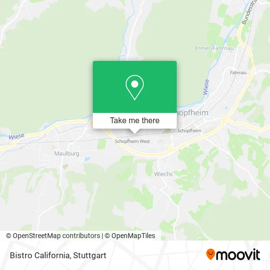 Карта Bistro California