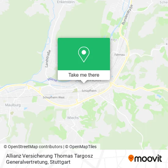 Карта Allianz Versicherung Thomas Targosz Generalvertretung