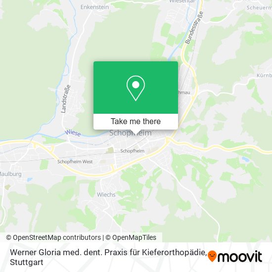 Werner Gloria med. dent. Praxis für Kieferorthopädie map