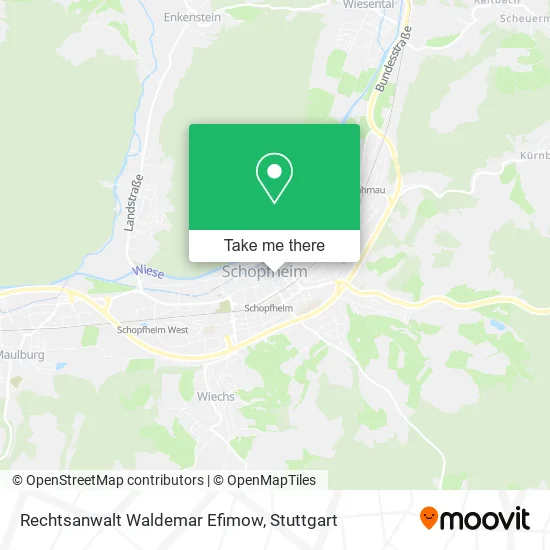 Карта Rechtsanwalt Waldemar Efimow