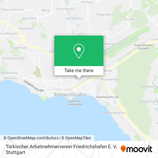 Карта Türkischer Arbeitnehmerverein Friedrichshafen E. V