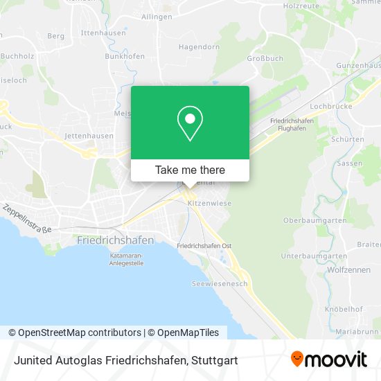 Junited Autoglas Friedrichshafen map