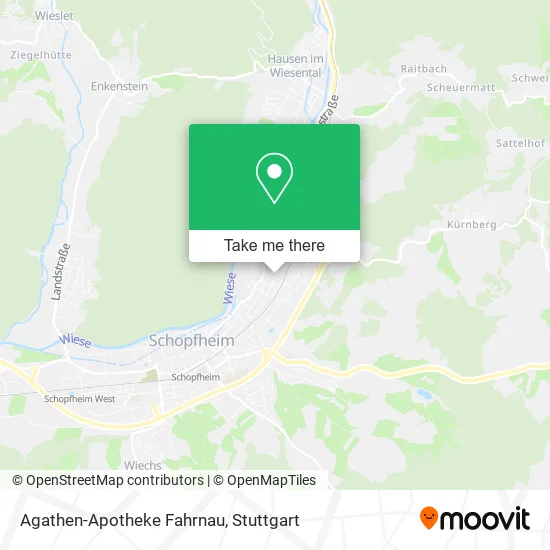 Карта Agathen-Apotheke Fahrnau