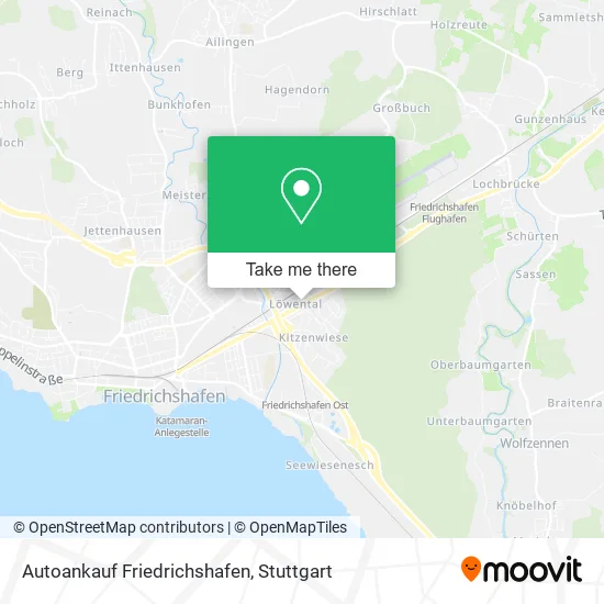 Карта Autoankauf Friedrichshafen