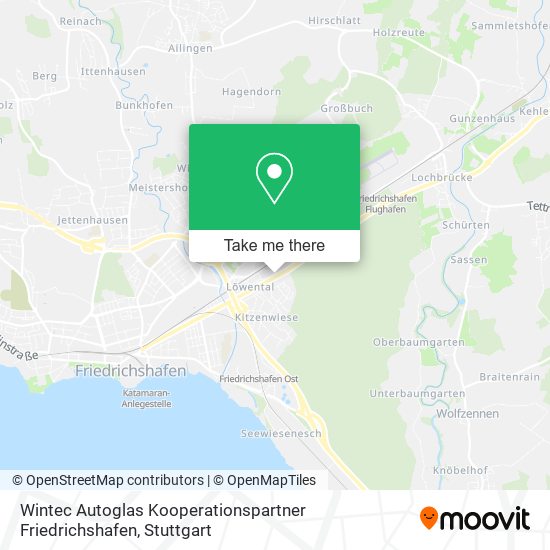 Карта Wintec Autoglas Kooperationspartner Friedrichshafen