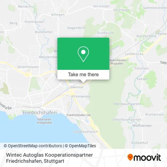 Карта Wintec Autoglas Kooperationspartner Friedrichshafen