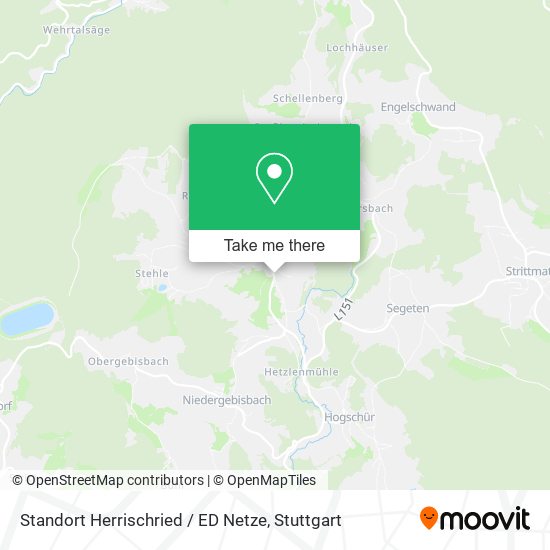Карта Standort Herrischried / ED Netze