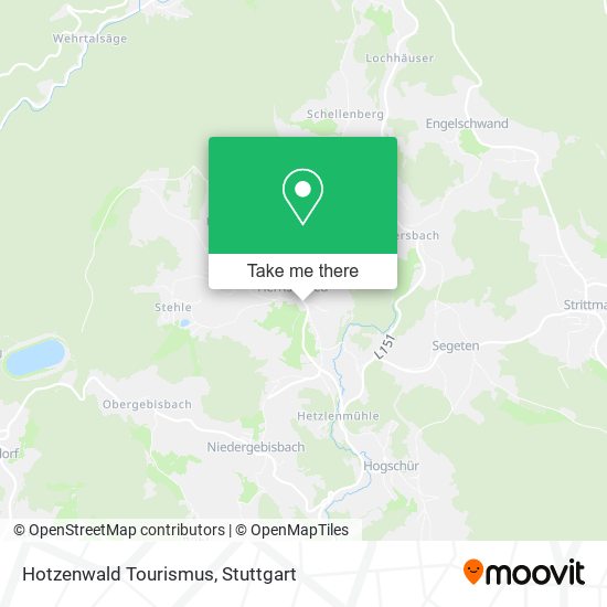 Hotzenwald Tourismus map